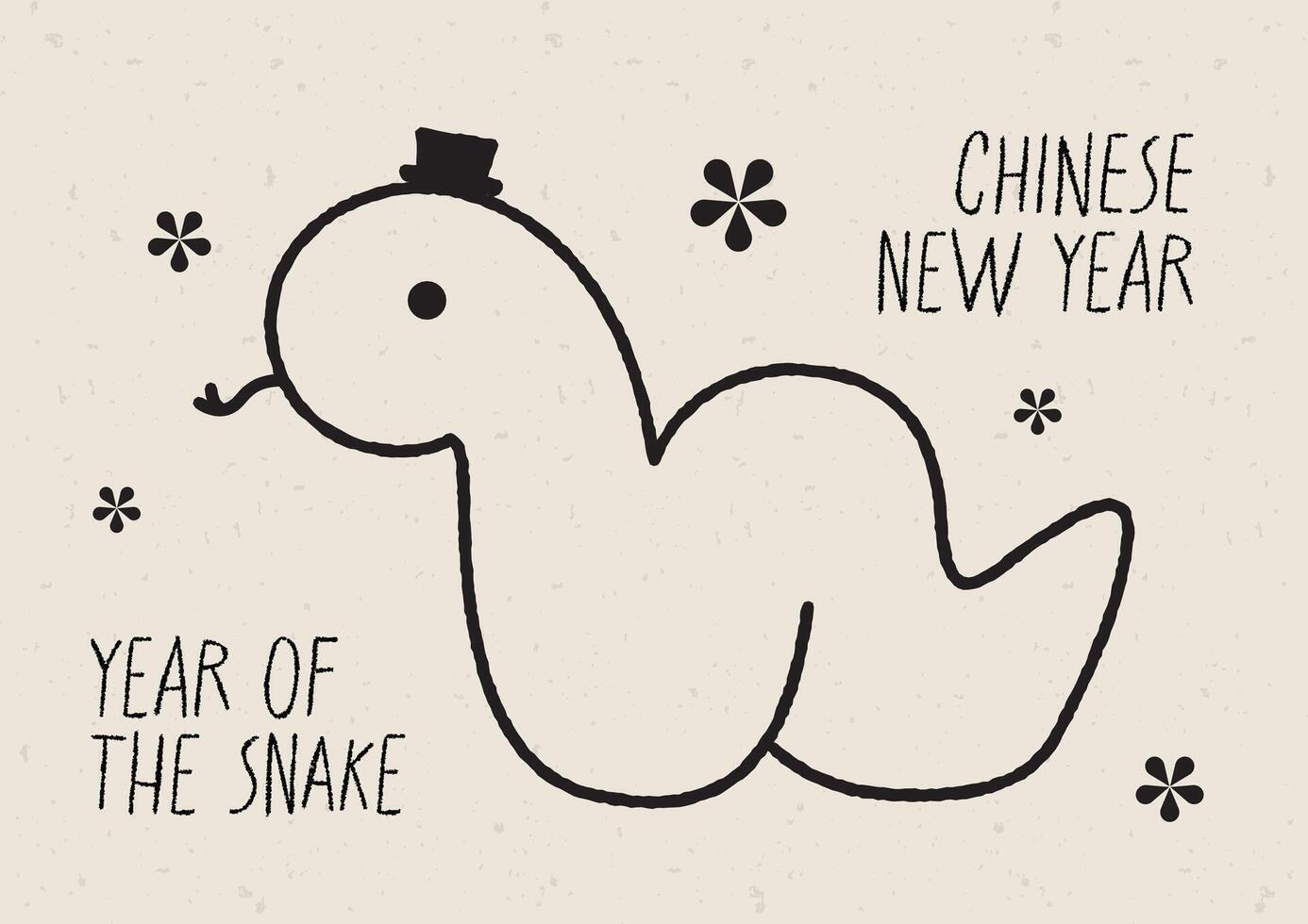 BW monochrome Chinese New Year 2025 Year of the Snake. Cute snake illustrations, vertical, cards, and banners. Chinese designs featuring snakes. Lunar New Year concept, fun cartoon modern style. vector