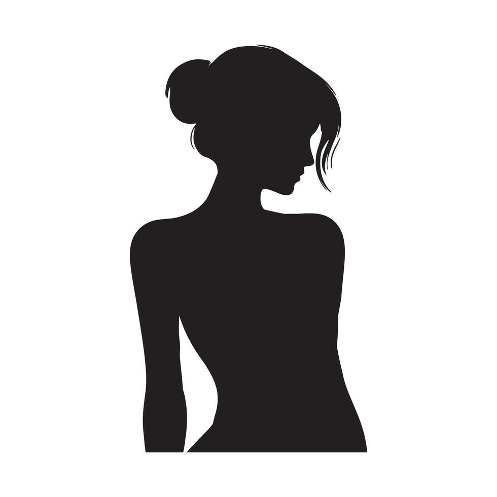 Modern person silhouette white background vector