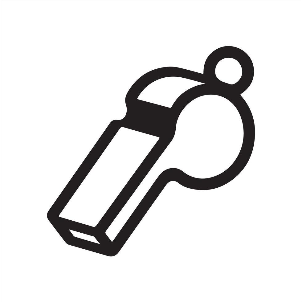 single one line whistle silhouette on white background images vector