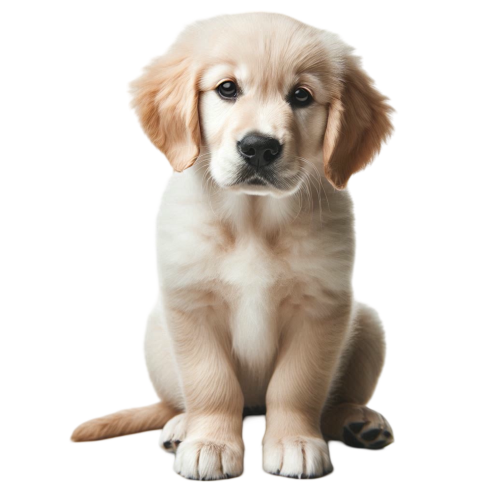 a golden retriever puppy sitting png