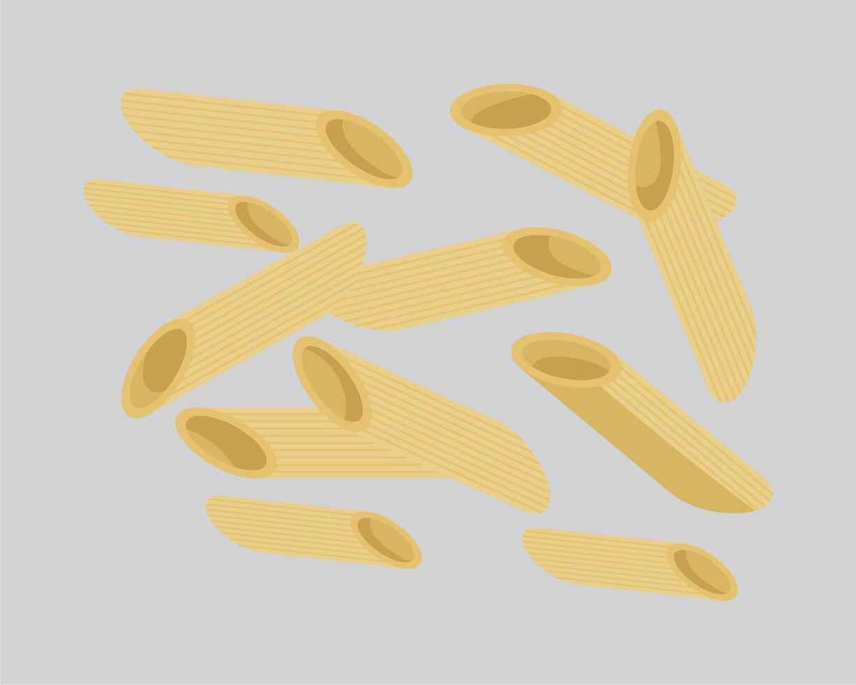 pasta pasta on a gray background vector