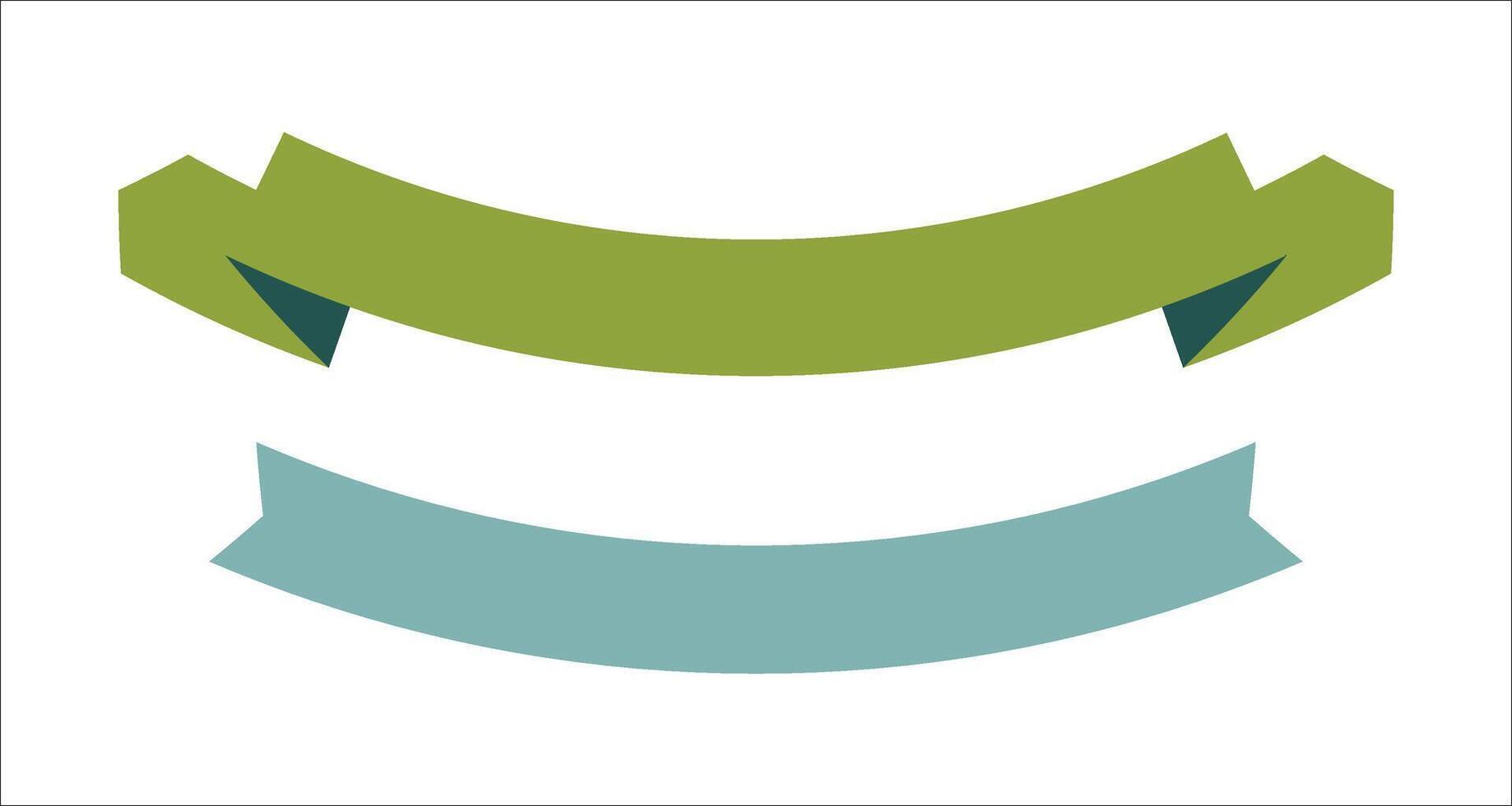a green and blue ribbon vector