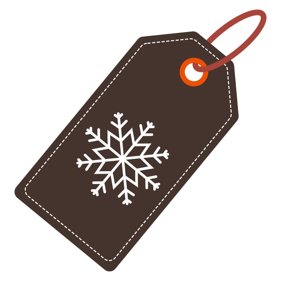 Winter sale tag icon isolated on white background. vector
