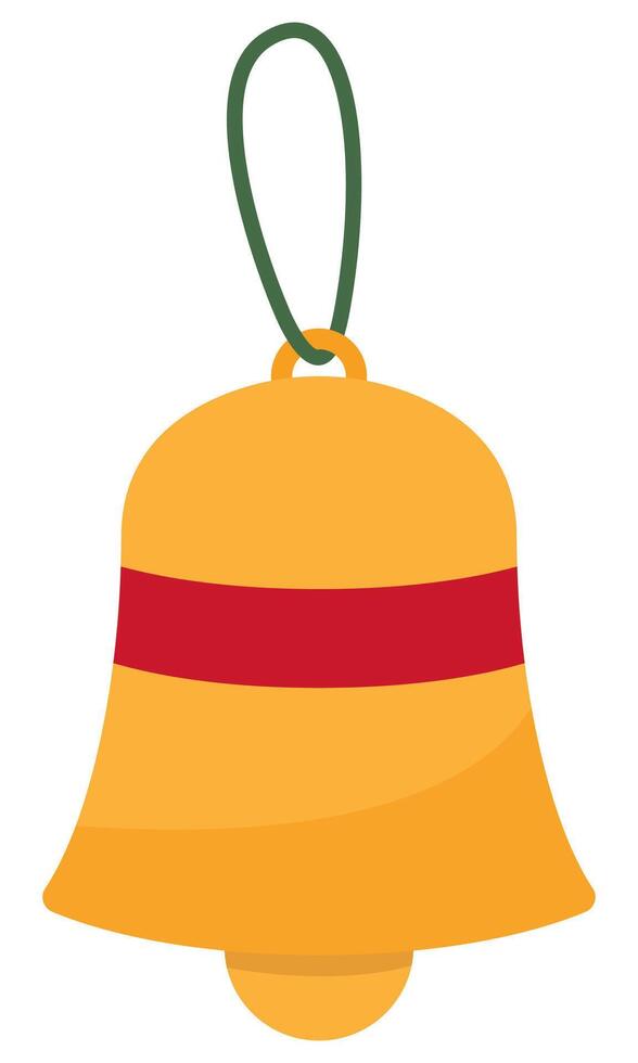 Christmas bell icon isolated on white background. vector
