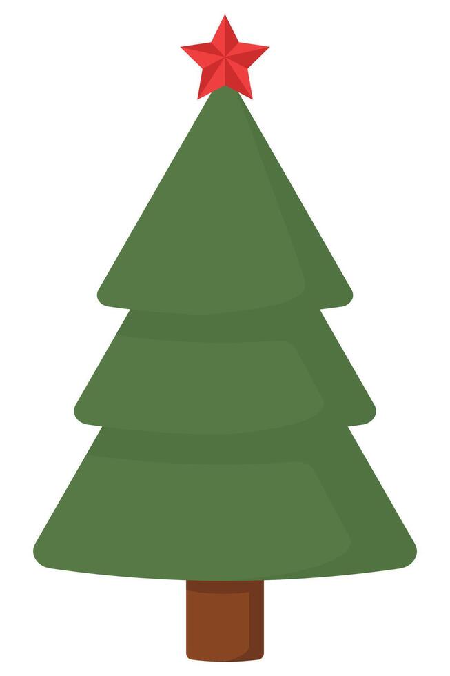 Christmas tree icon isolated on white background. vector