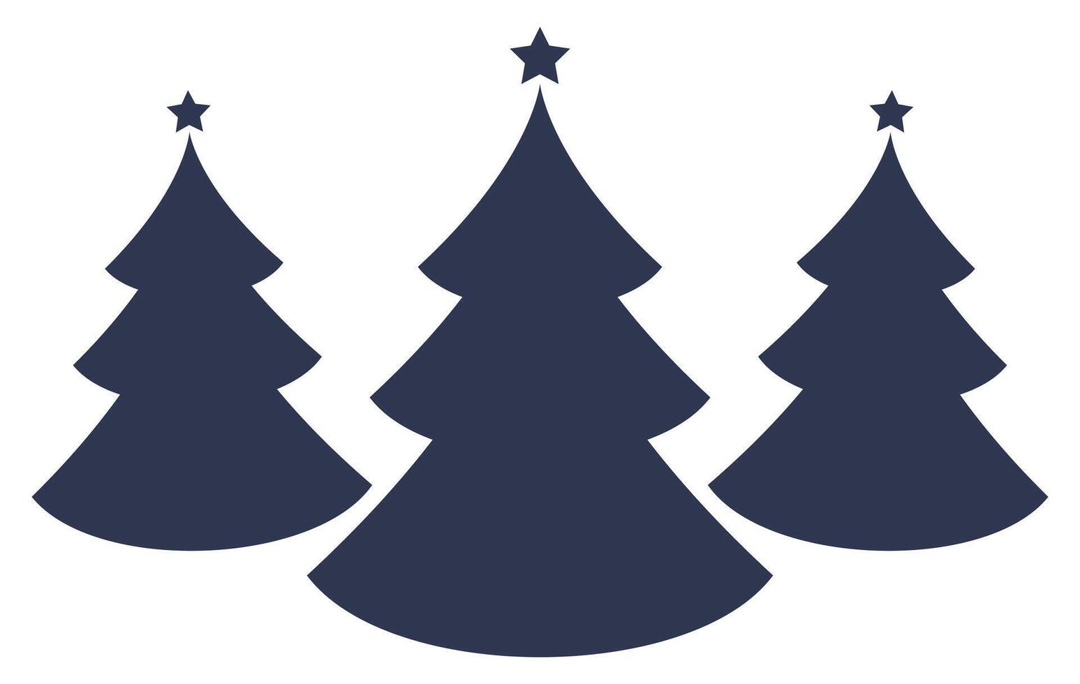 Christmas tree flat icon on white background. vector