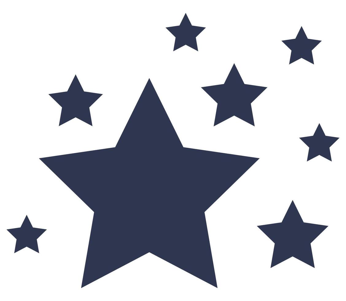 Stars flat icon isolated on white background. vector