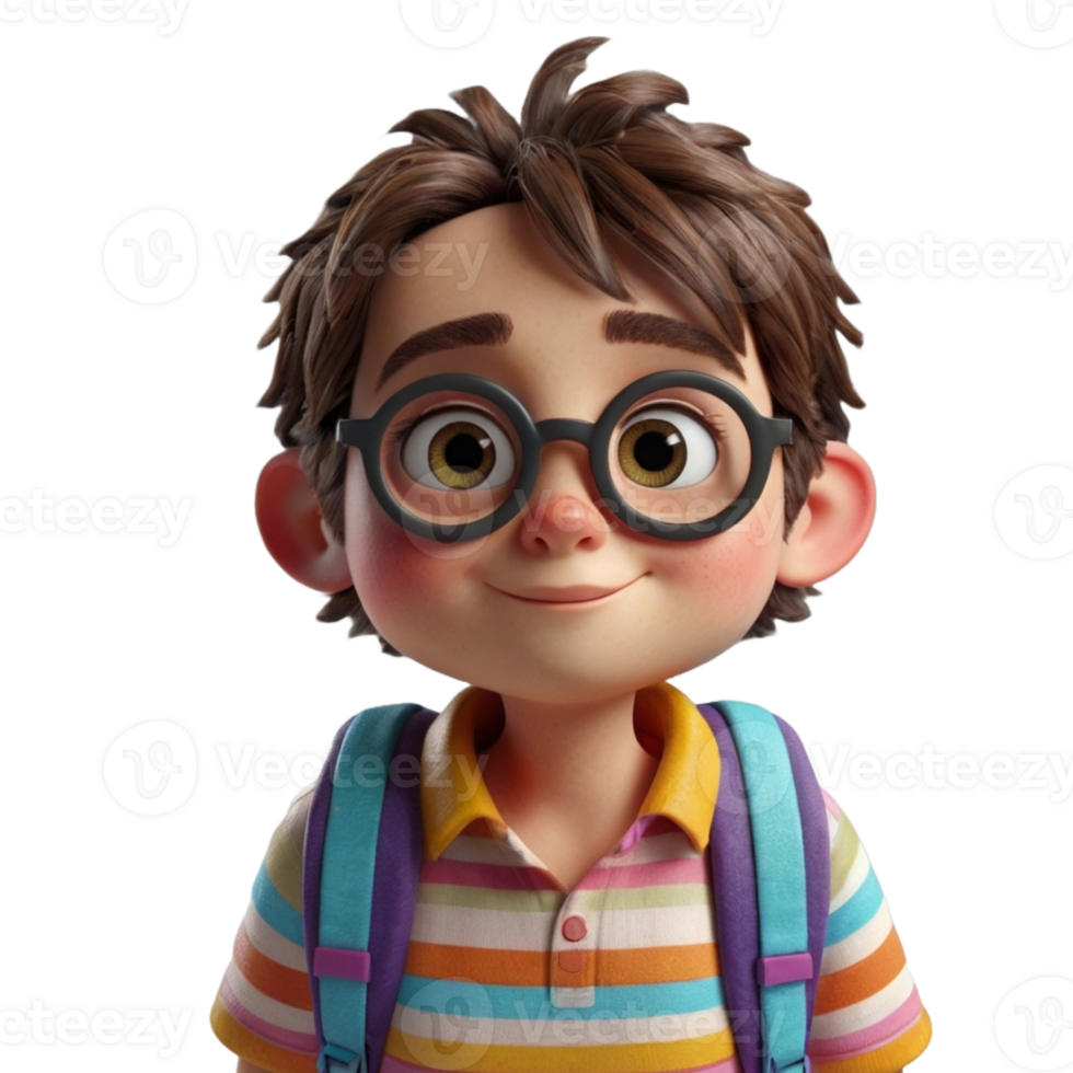 Fun and Charming 3D Cartoon Figure Design png