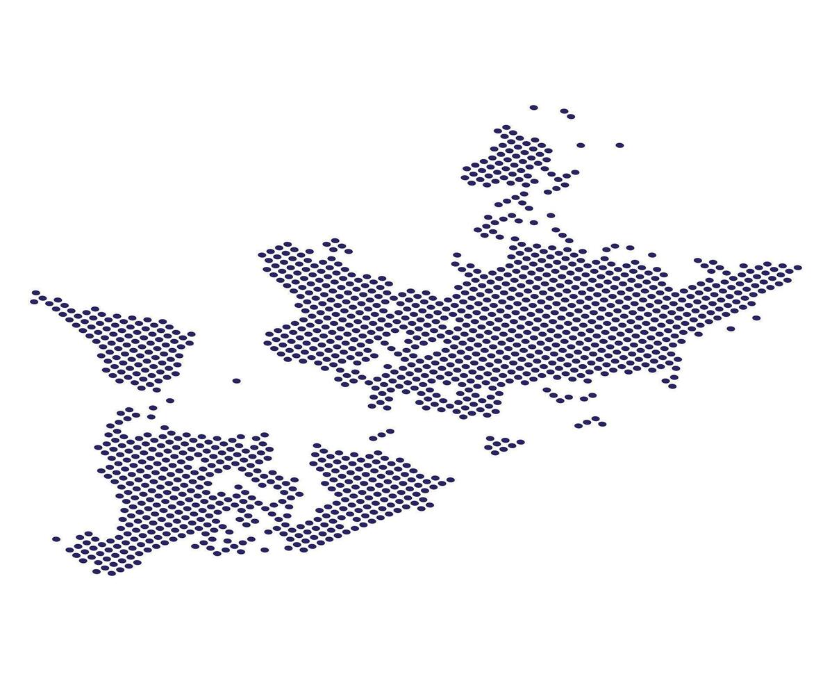 Landscape Dotted World Map Design vector