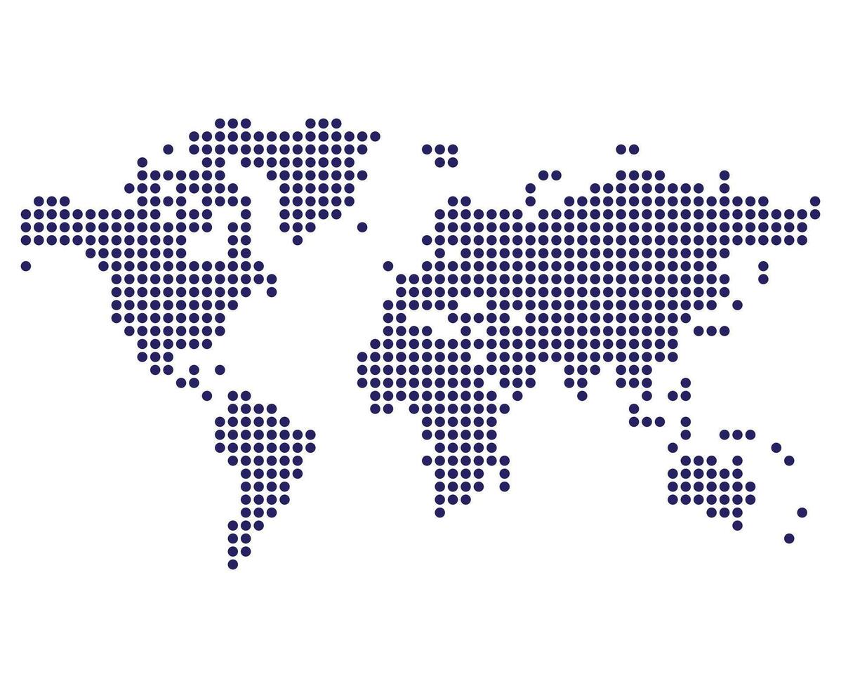 Landscape Dotted World Map Infographic Design vector