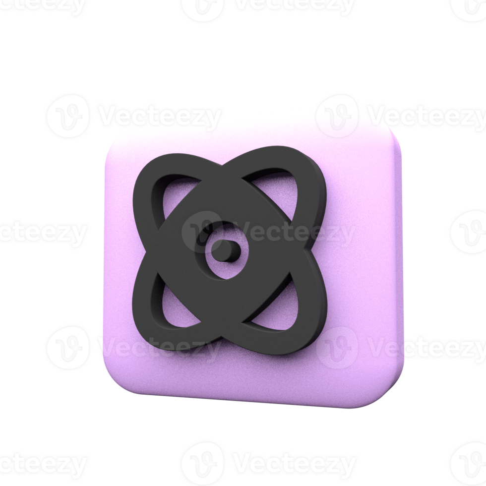 A purple and black icon with a black and white symbol png