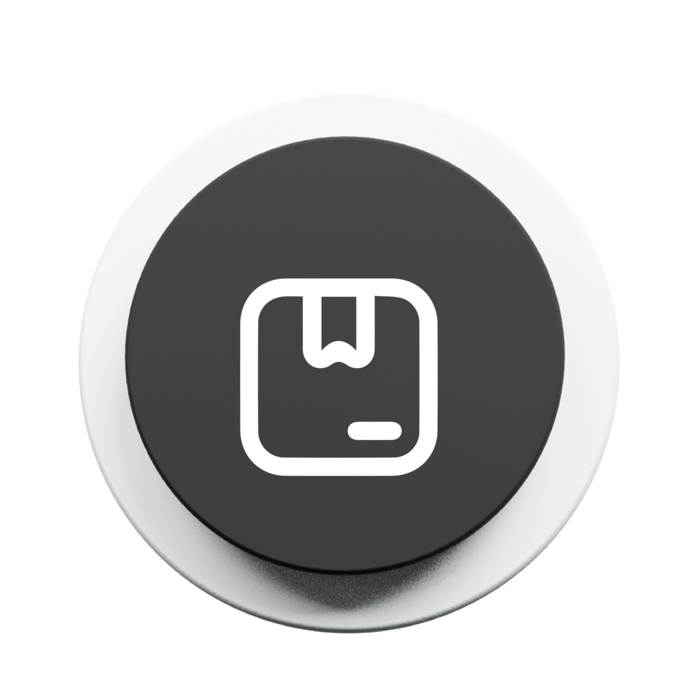 Book Icon on black 3d circle png