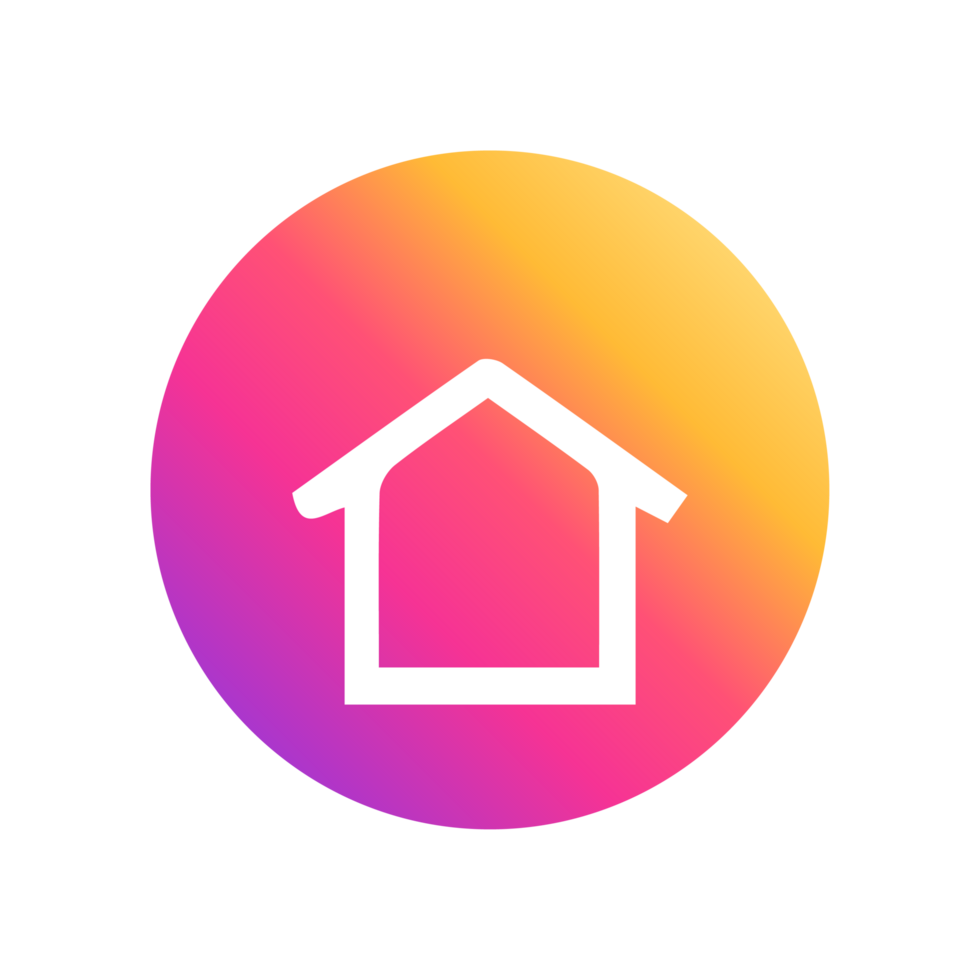 Homepage Icon Website icon on gradient yellow and purple color png