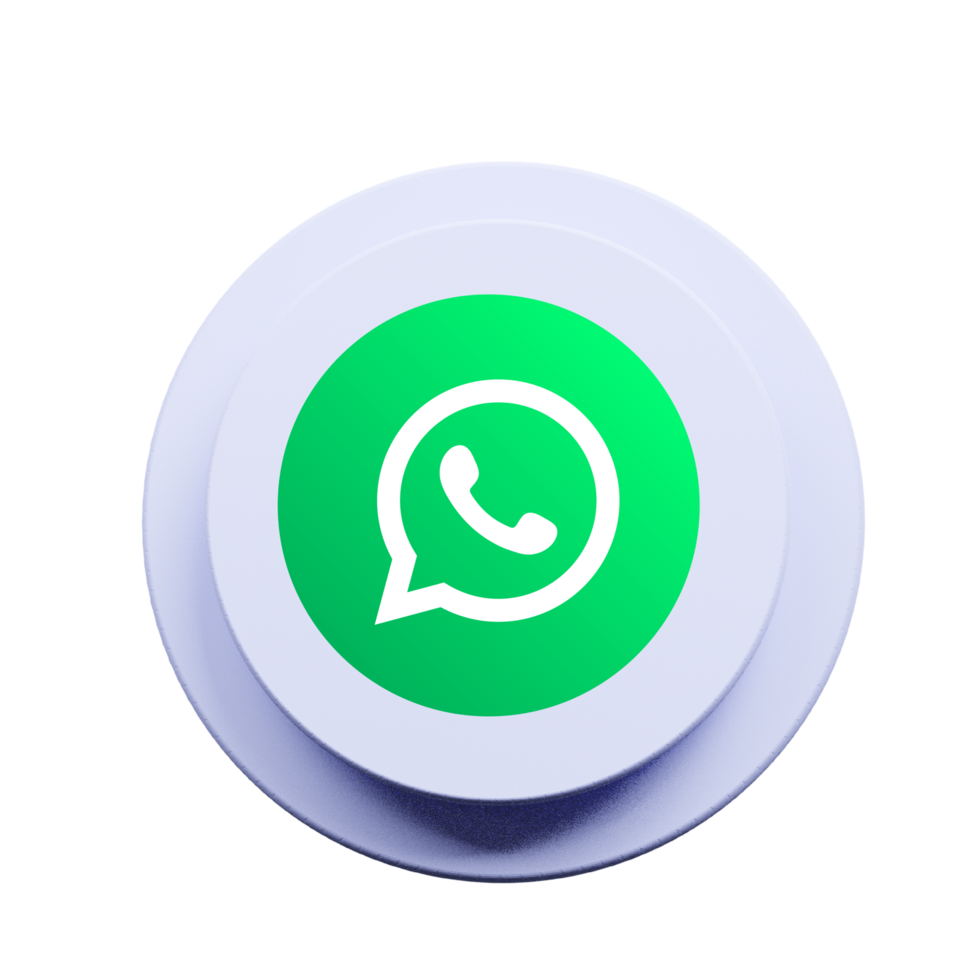 Whatsapp icon on a white button png