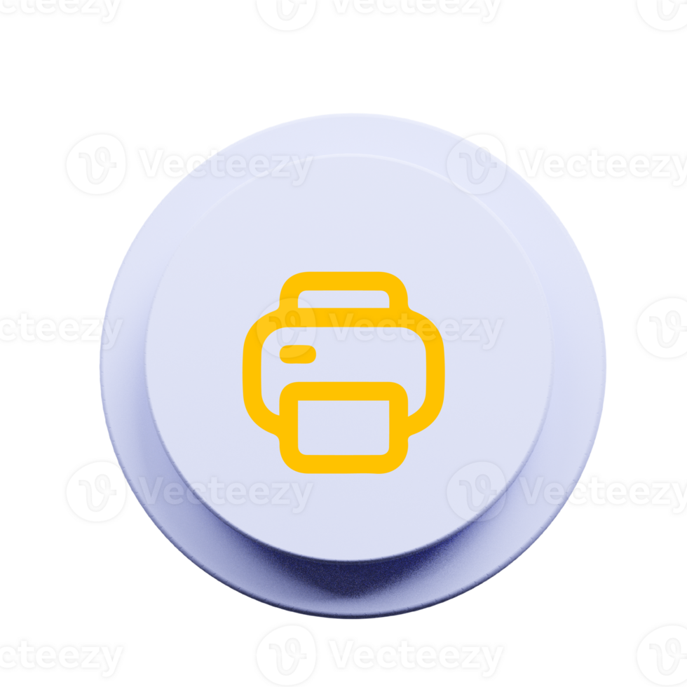 A printer icon on a button png