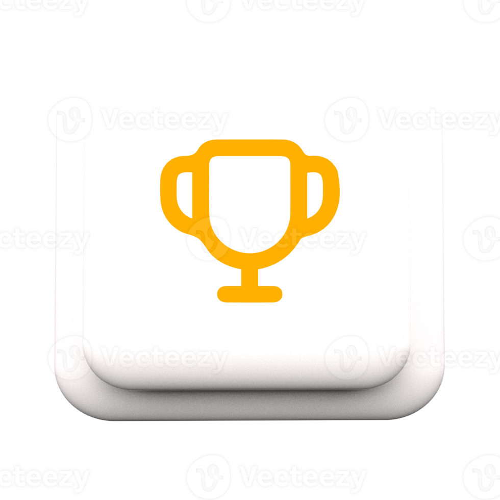 A white button with a yellow cup icon png