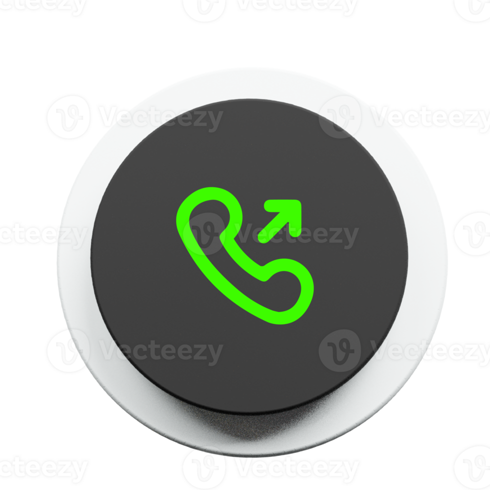 A green phone button with a phone icon png