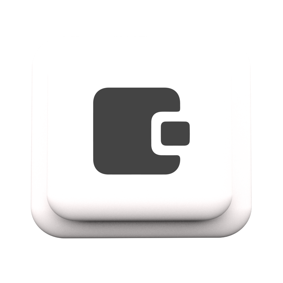Payment transaction icon on 3d shape with shadow png