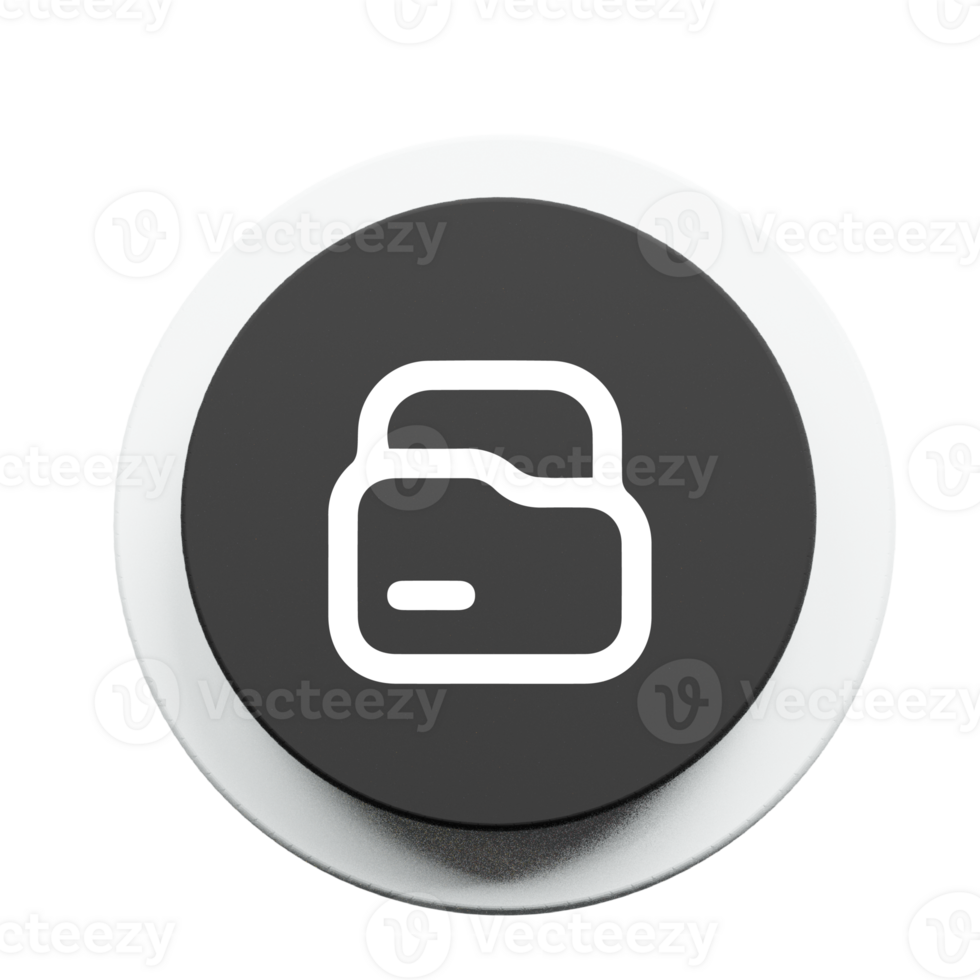 A black and white button with a folder icon png
