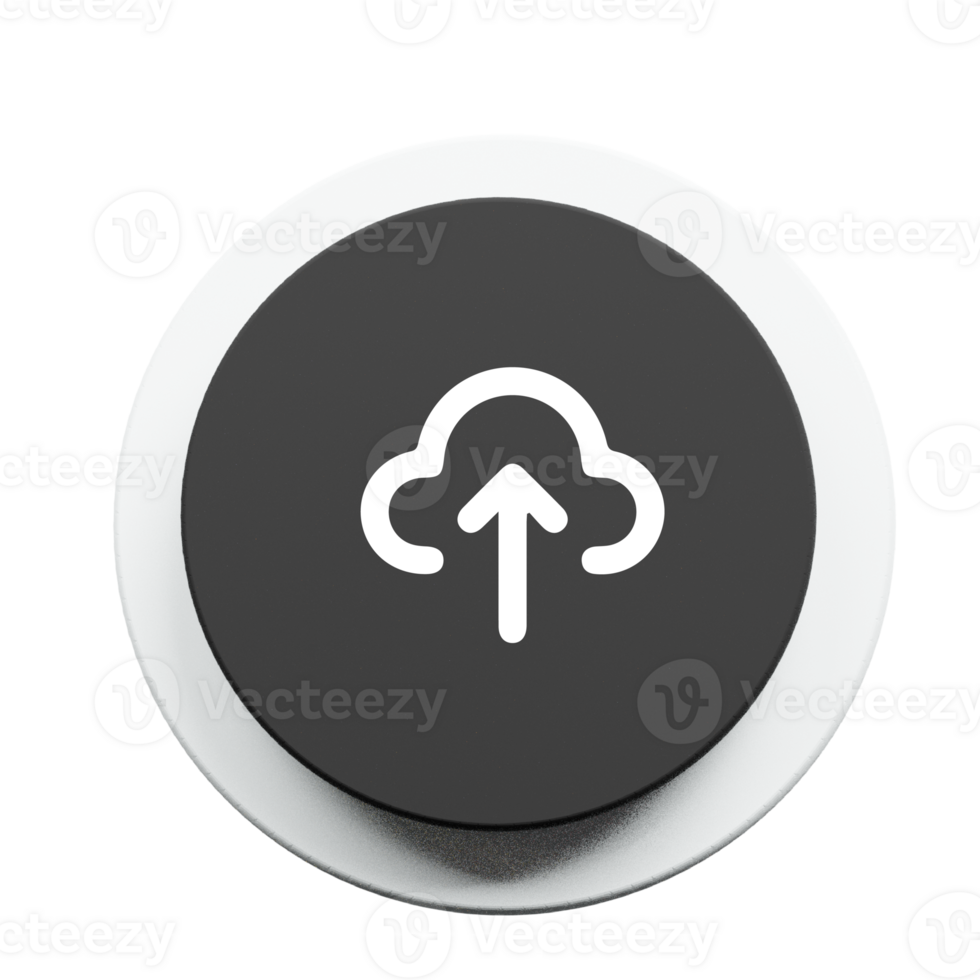 A black button with a white cloud icon png
