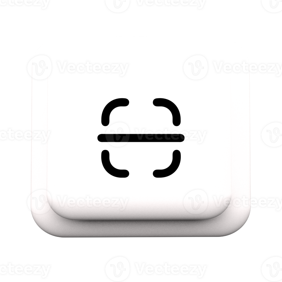 A white button with a black background png