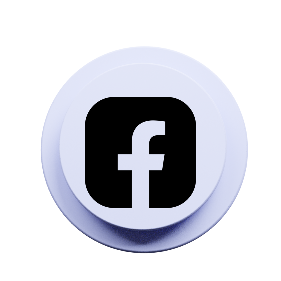 Facebook logo on a white button png