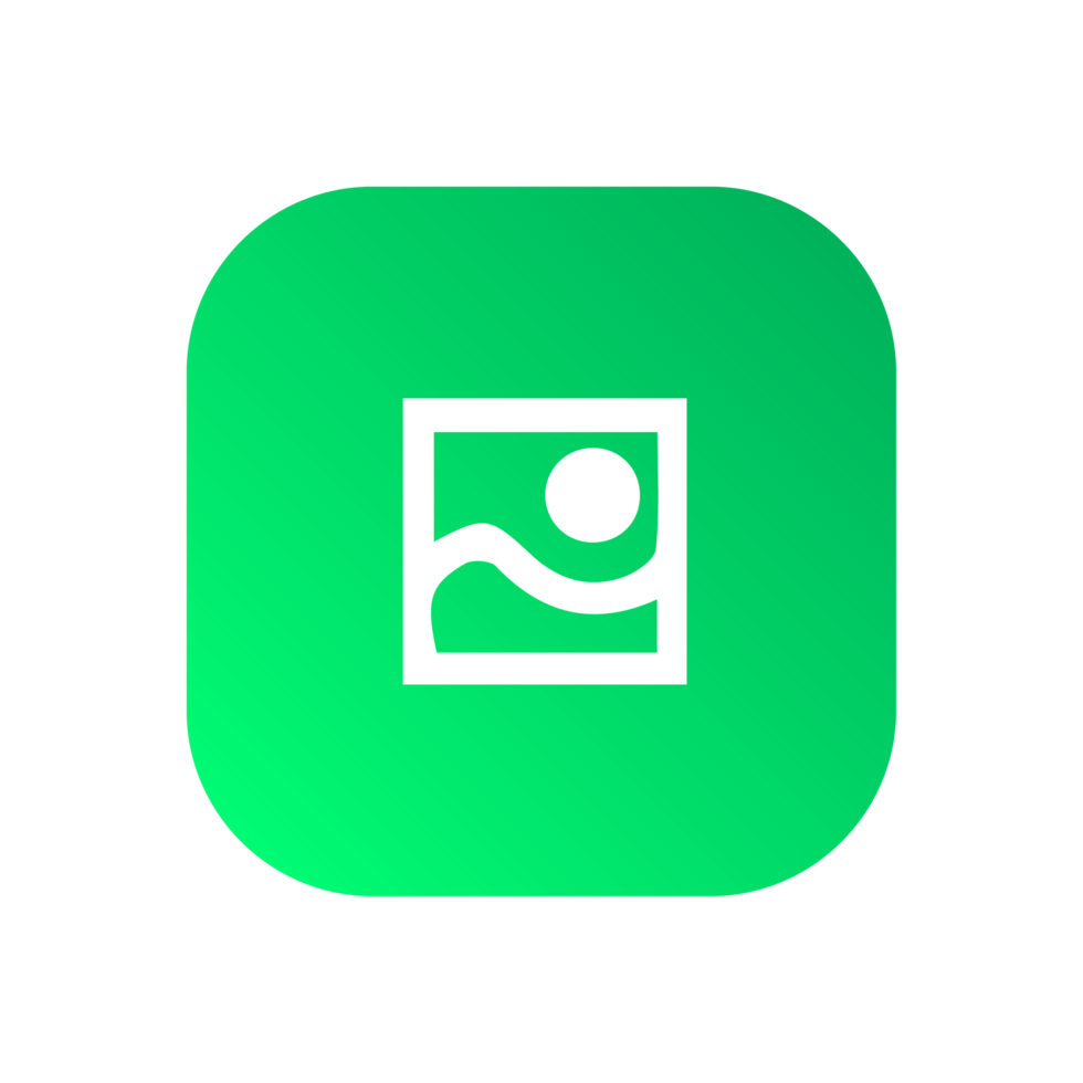 picture graphic icon on green shape png