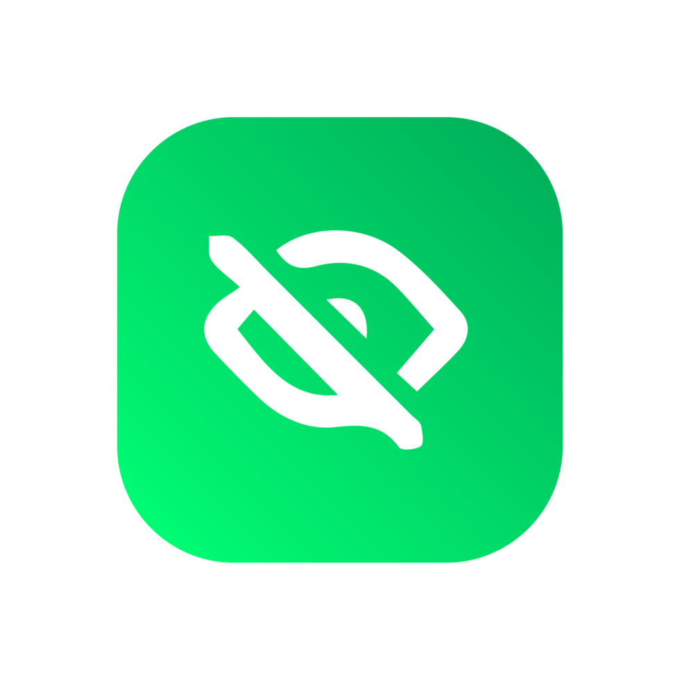 privacy icon on green shape png