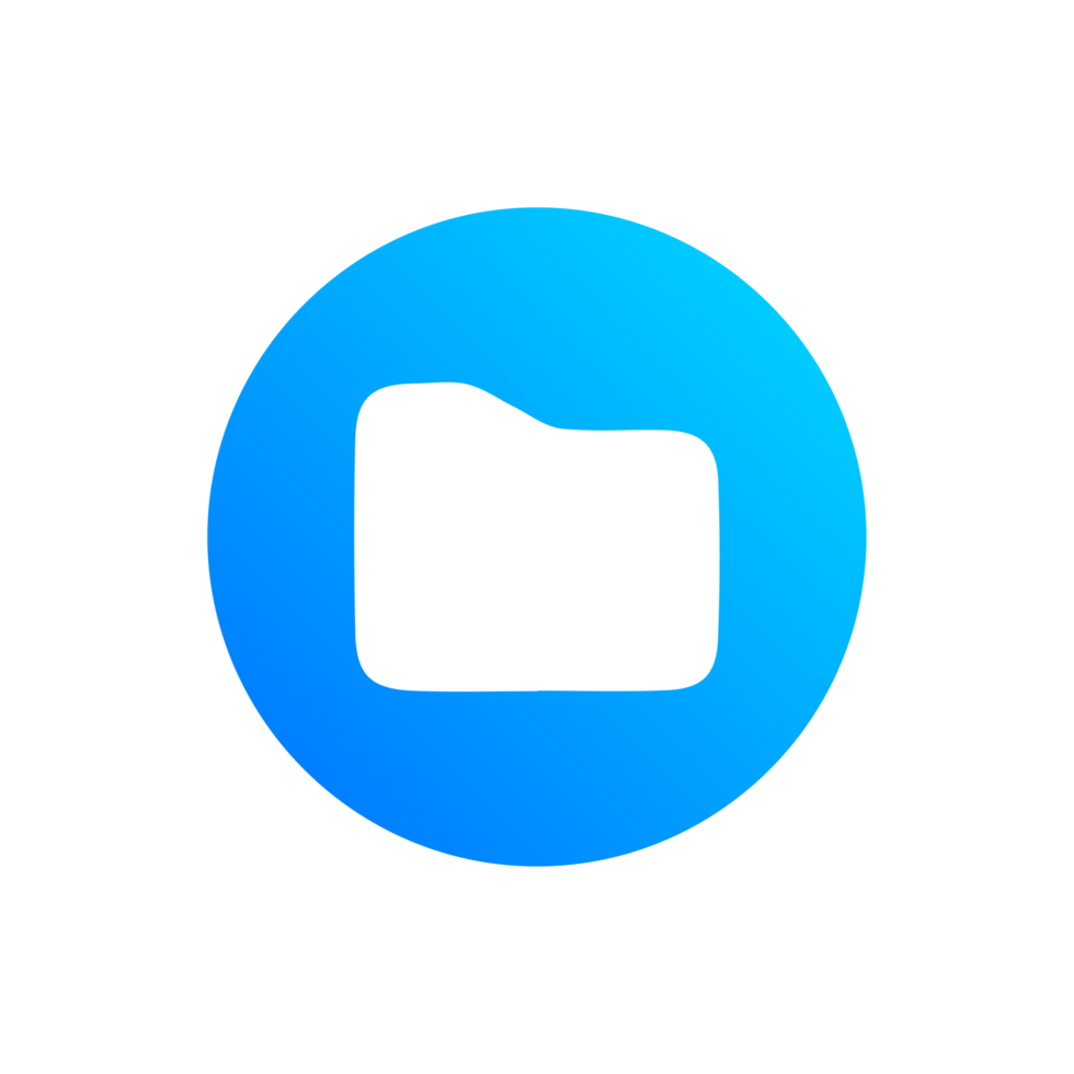 Folder Icon File Document on blue gradient color png