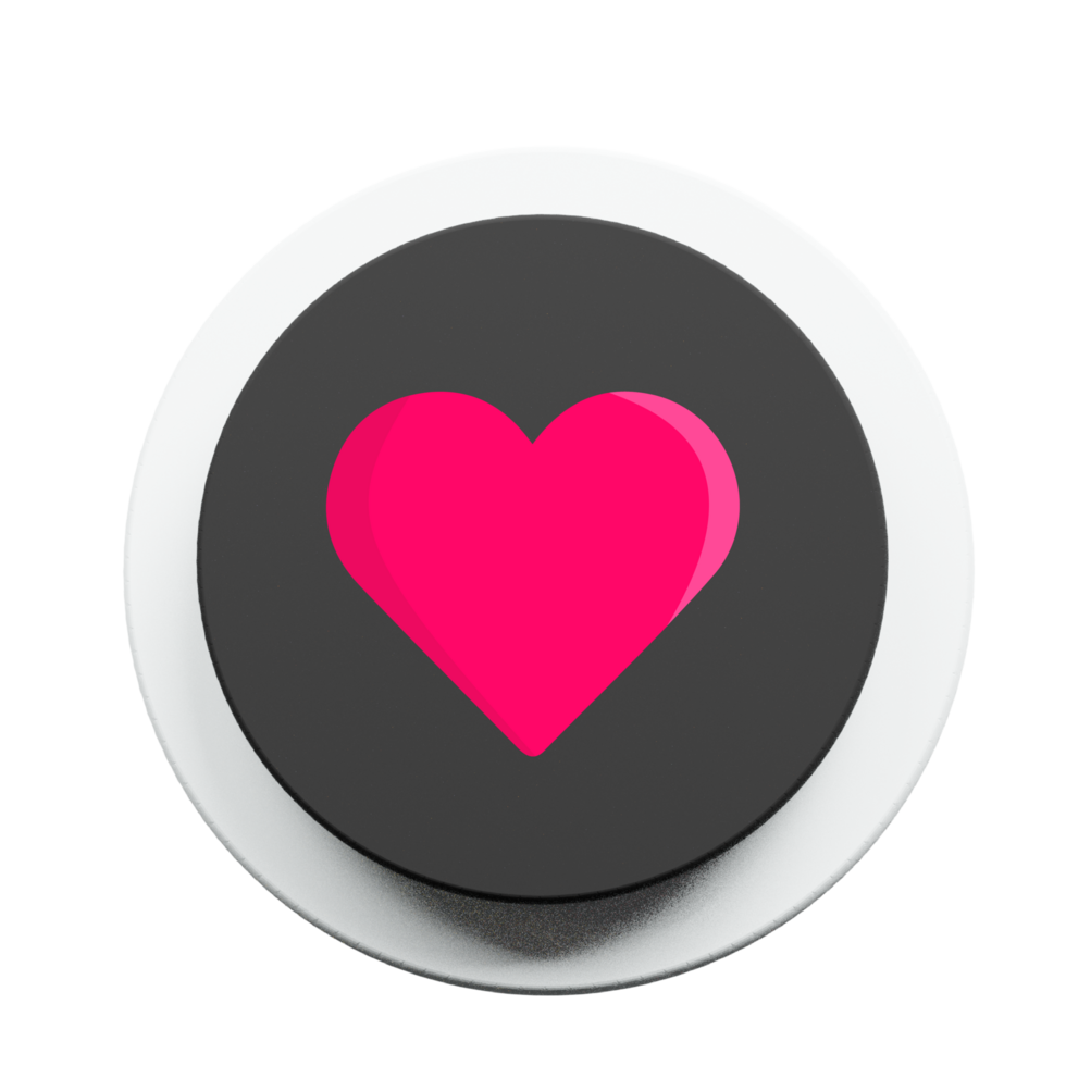 Minimalistic Love Icon in Red png
