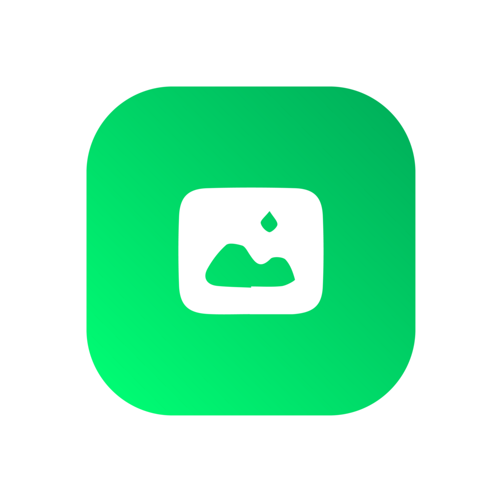 Image icon on green shape png