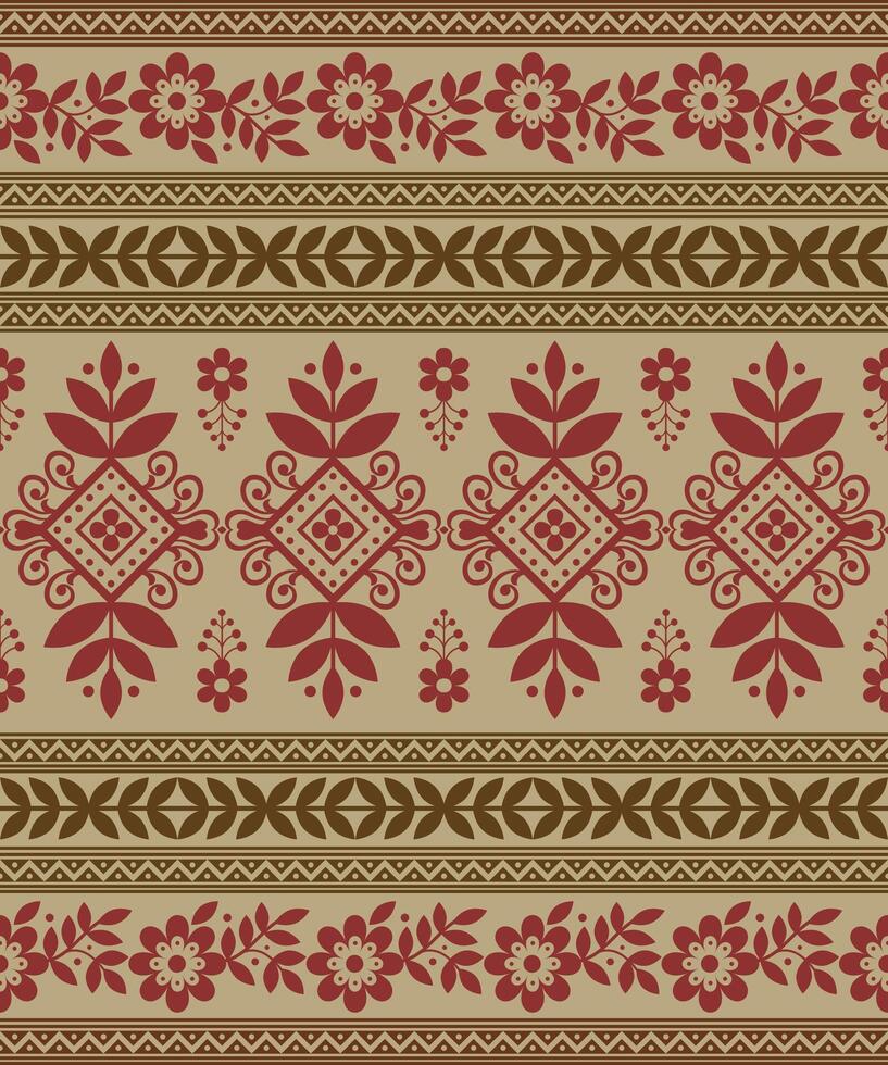 Rug carpet background Geometric ethnic oriental ikat seamless pattern traditional Design for background,carpet,wallpaper,clothing,wrapping,Batik,fabric, illustration embroidery style. vector