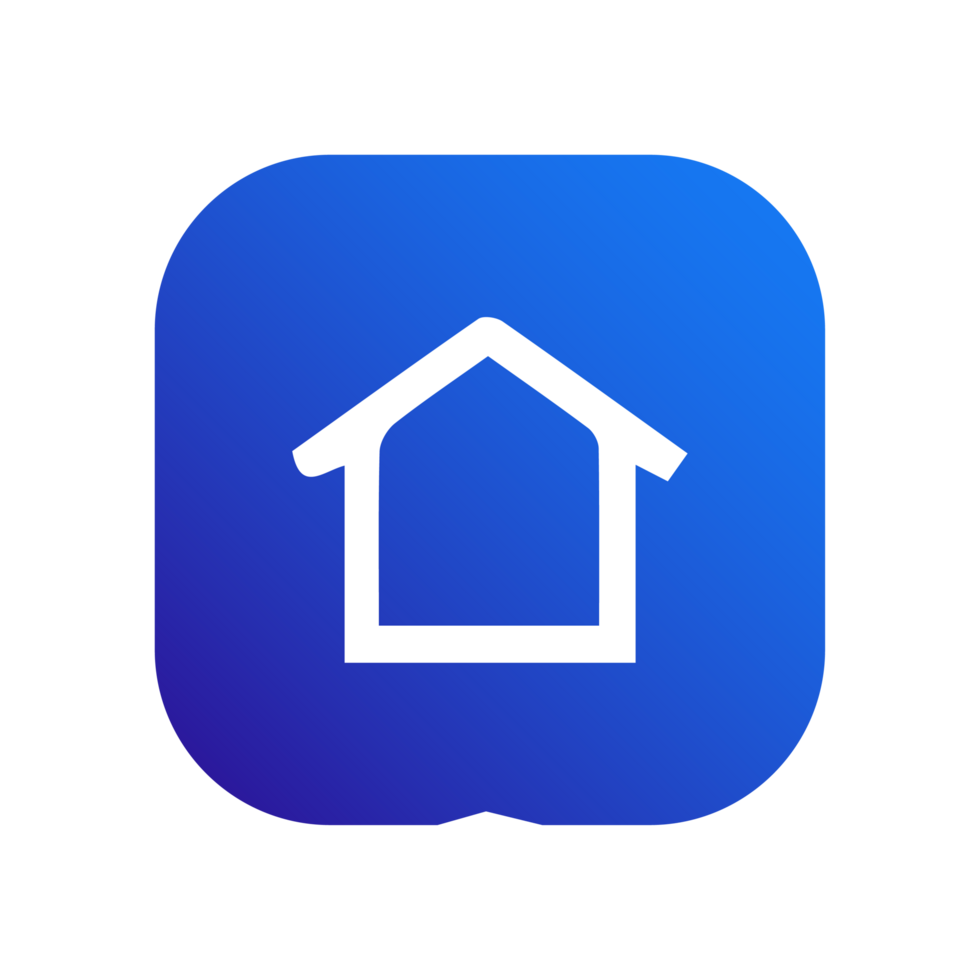 Home icon blue and white color png
