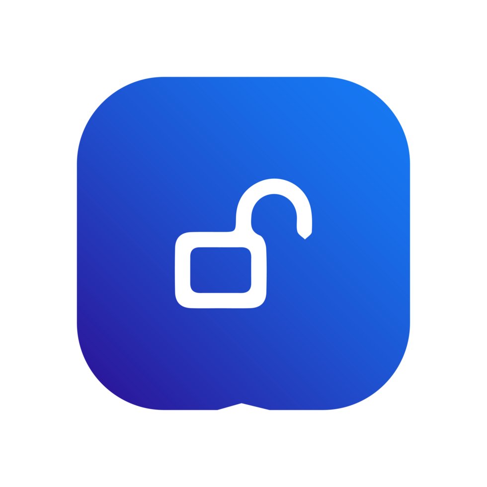 Open lock icon unlocked security png