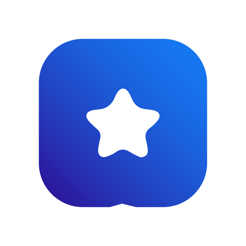 Star icon symbol rating blue and white color png