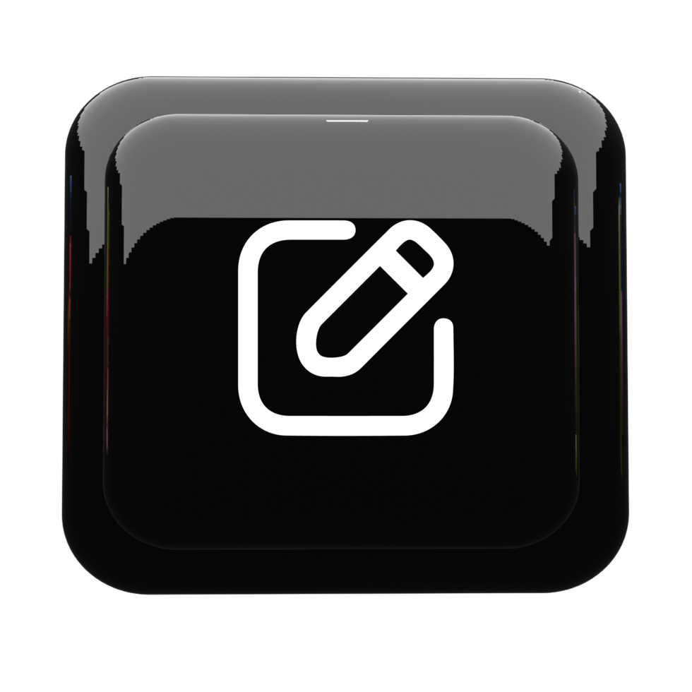 Edit icon black and white color png