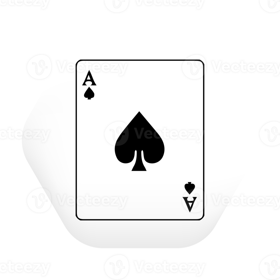 A black and white playing card icon png
