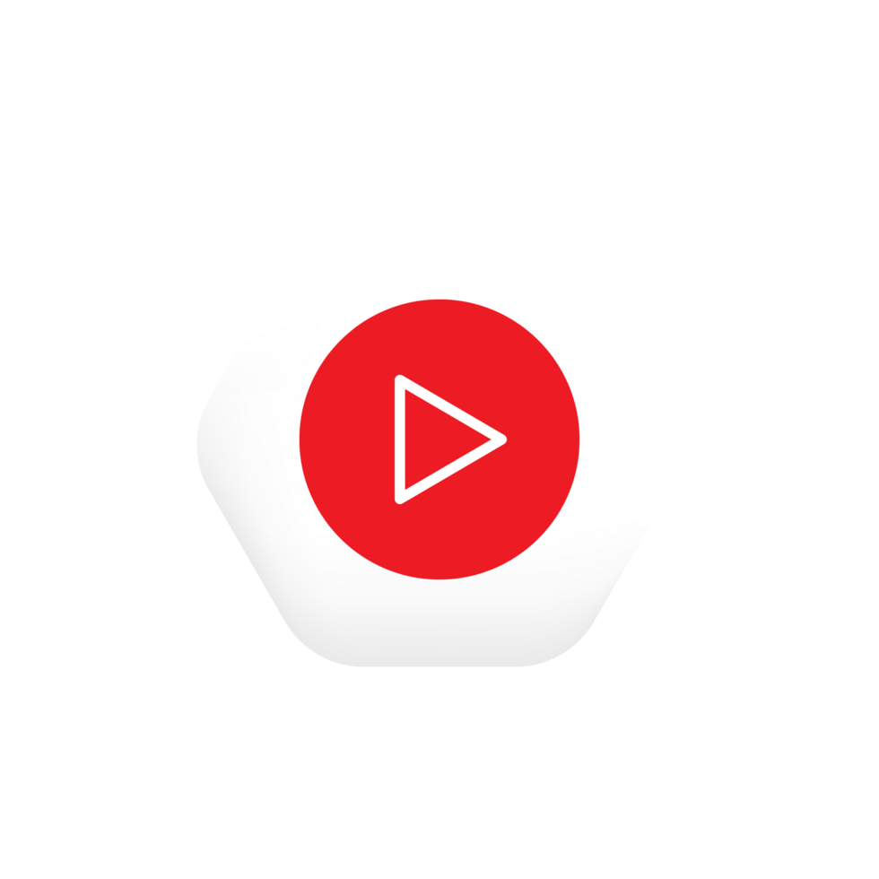 Play button icon red color png