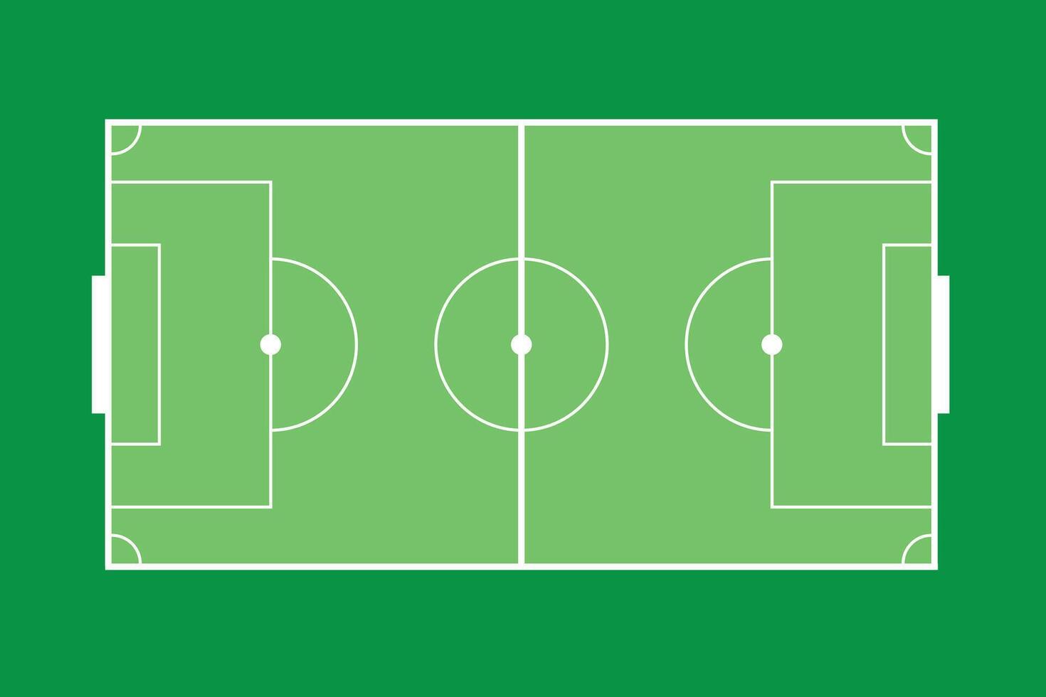 Soccer field in flat style. Football stadium illustration on isolated background. Sport plan sign business concept. vector