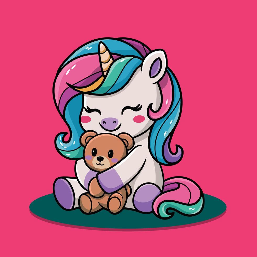 Unicorn Sticker design vector