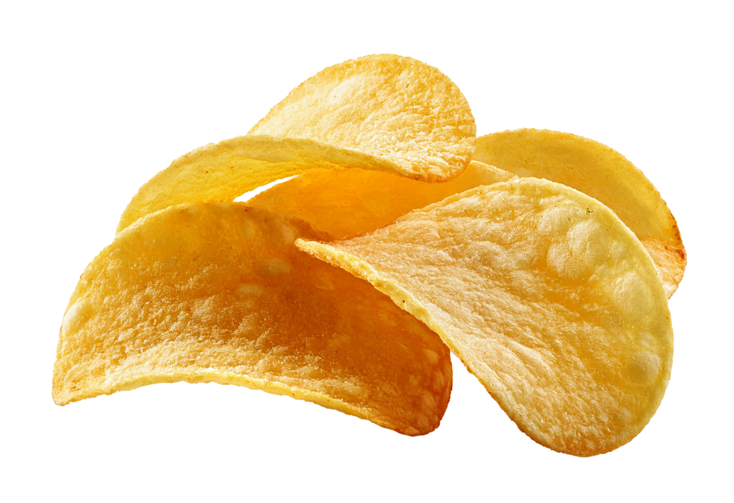Golden Potato Chips in Light Stack png
