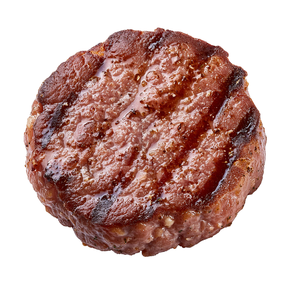 Juicy Grilled Beef Patty with Perfect Grill Marks png