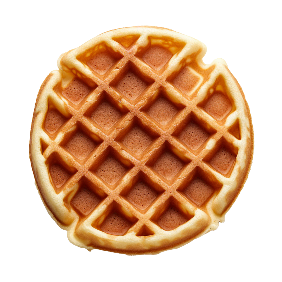 Crispy and Light Golden Belgian Waffle png