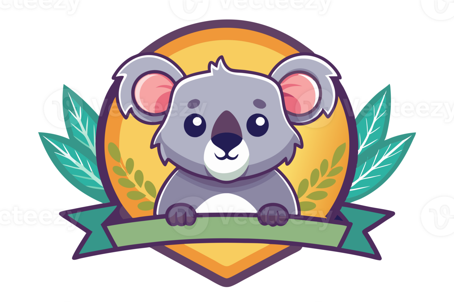 koala head logo emblem png