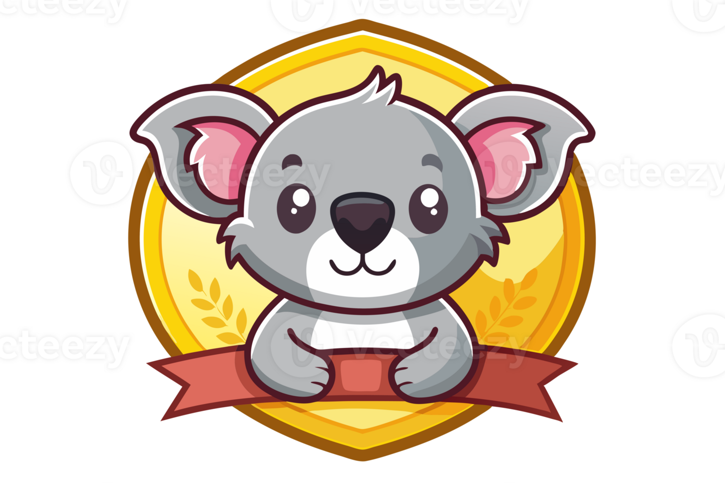 koala head logotype illustration png