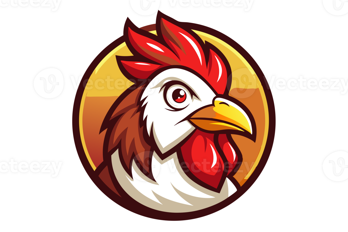head of a chicken logotype cartoon png