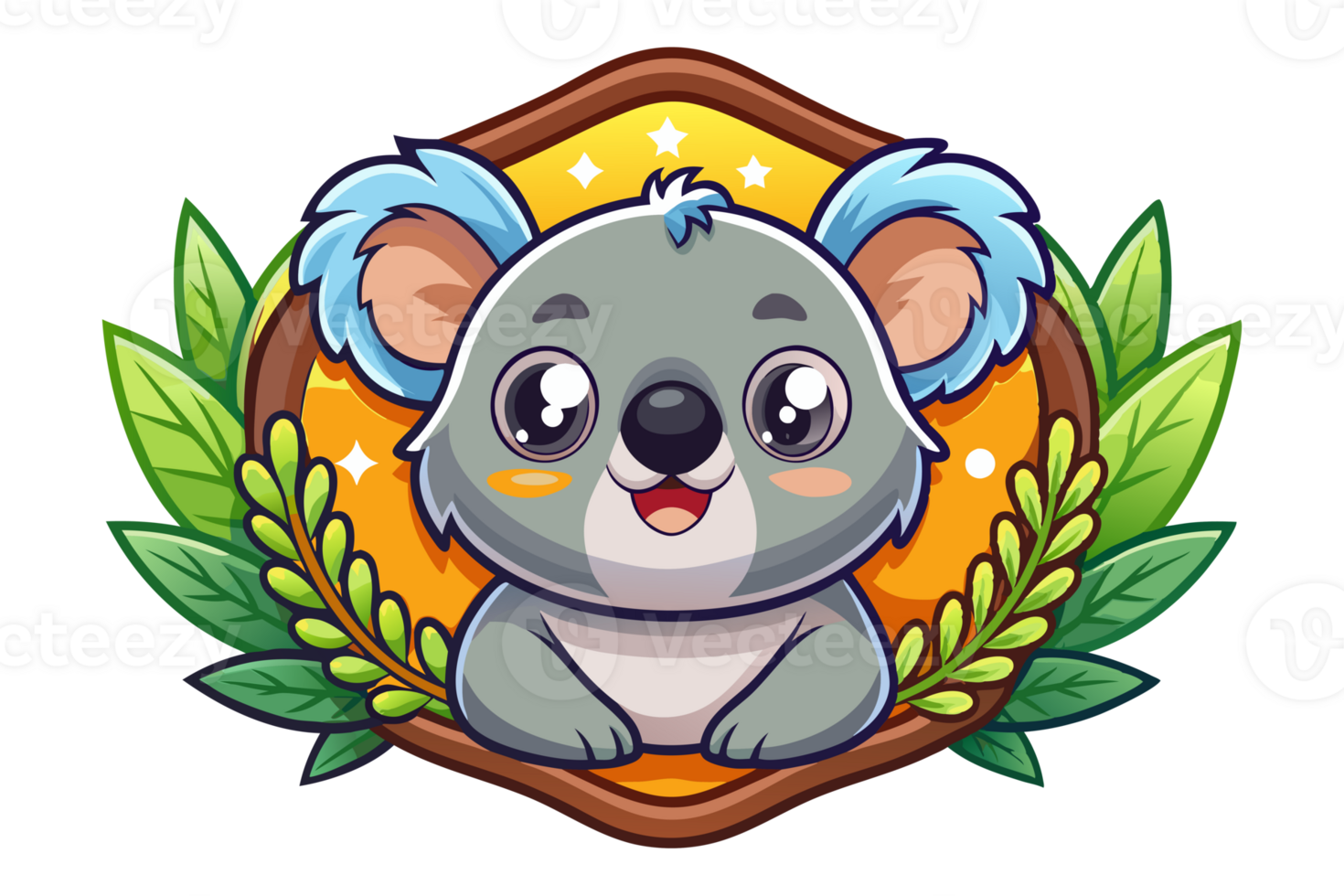 Cute character design of the koala png