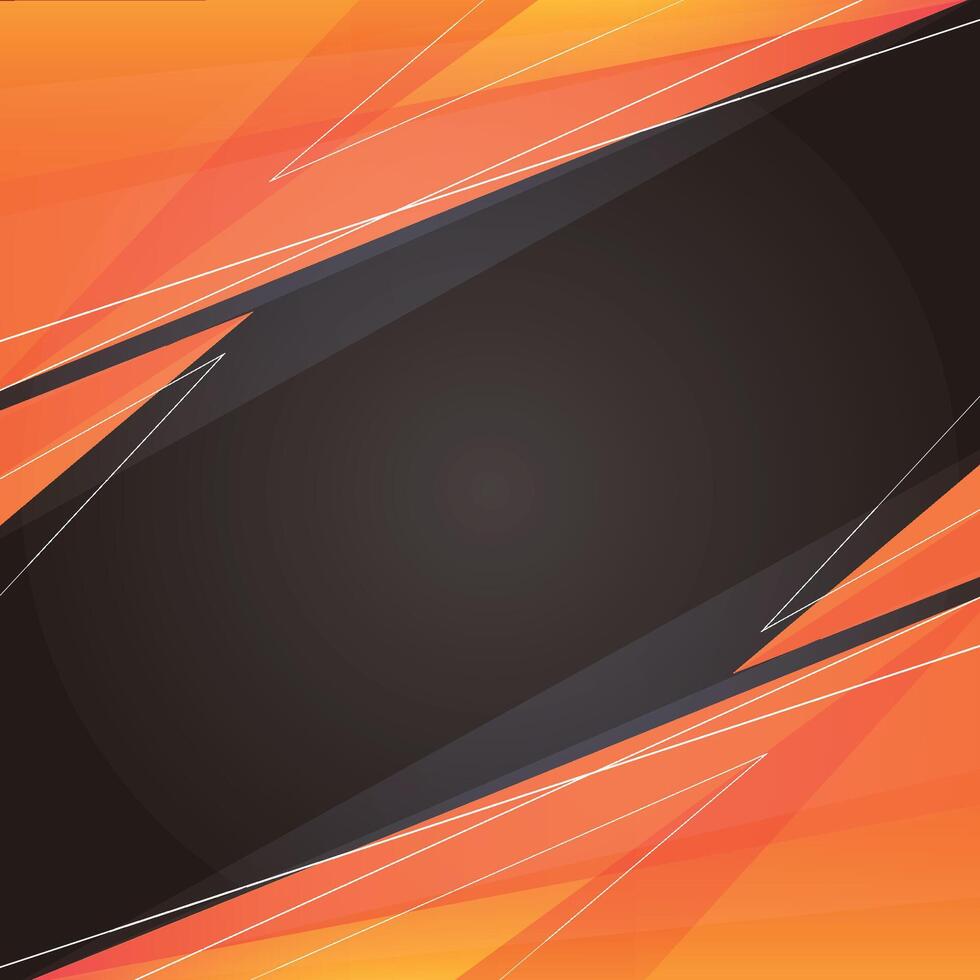 Bright orange, black, geometric background. Expressive background vector
