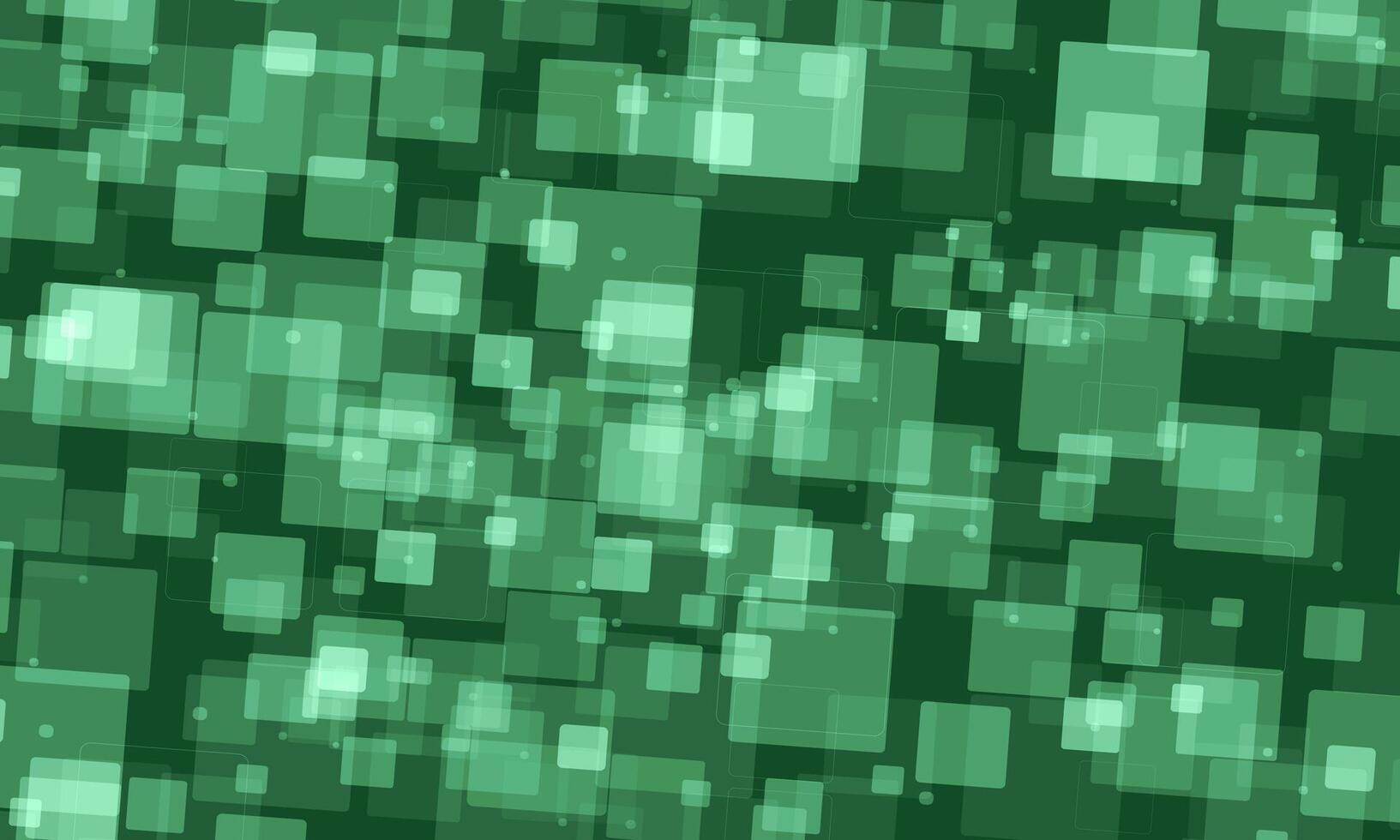 Polygon cube mosaic background in dark green colors. abstract squares glass. digital geometric motion. vector