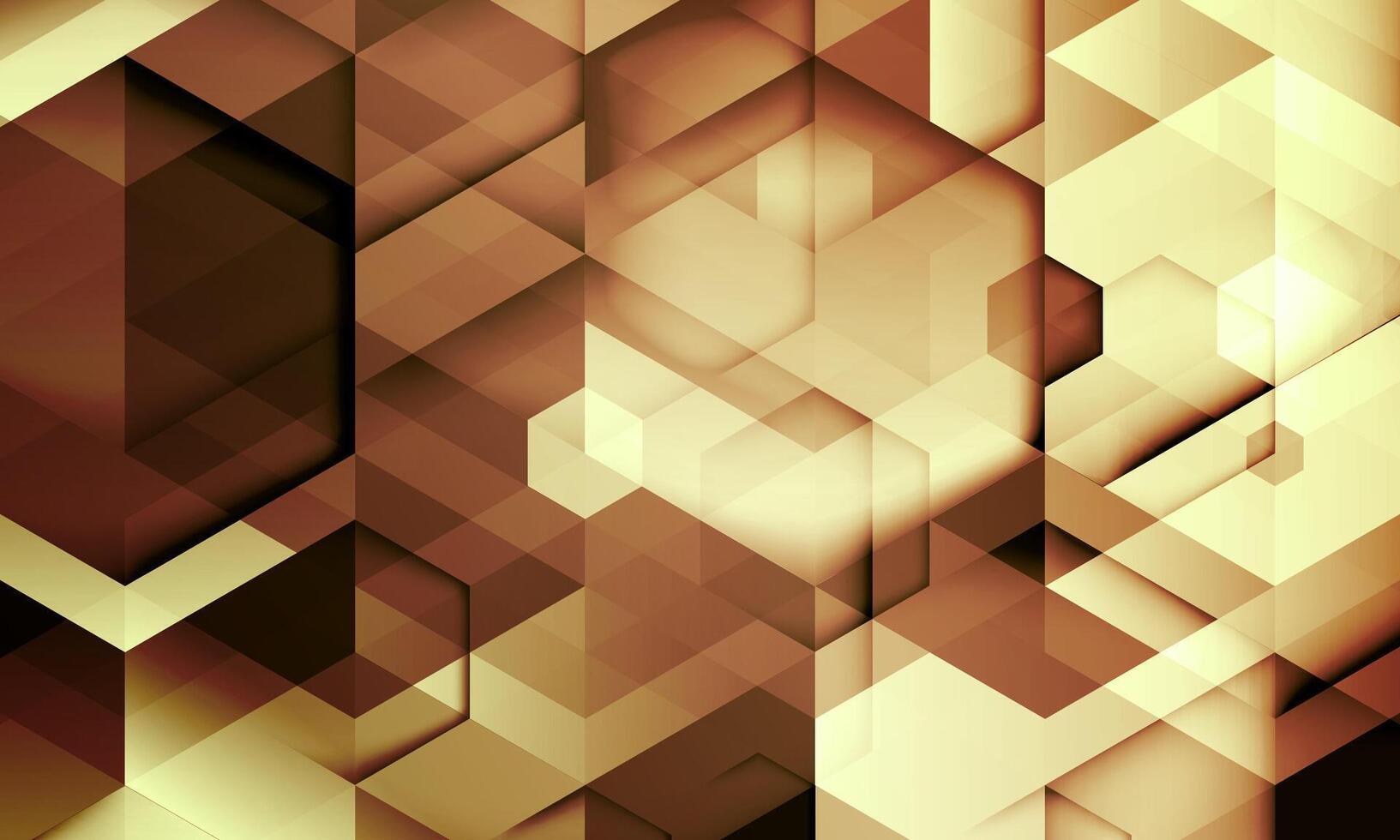 Brown abstract geometrical background with hexagon, triangle shapes. soft retro style. vector
